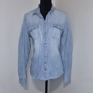 American Eagle Outfitters Blue Denim Shirt